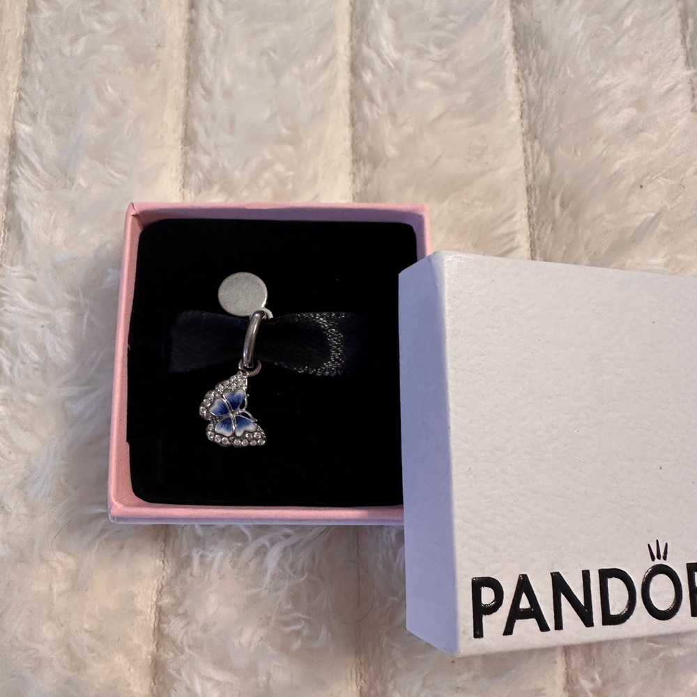 NWT Pandora One of a Kind Silver Butterfly Charm - Picture 6 of 8